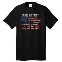 In God We Trust American Christian Bible Verse Tall T-Shirt