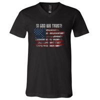 In God We Trust American Christian Bible Verse V-Neck T-Shirt