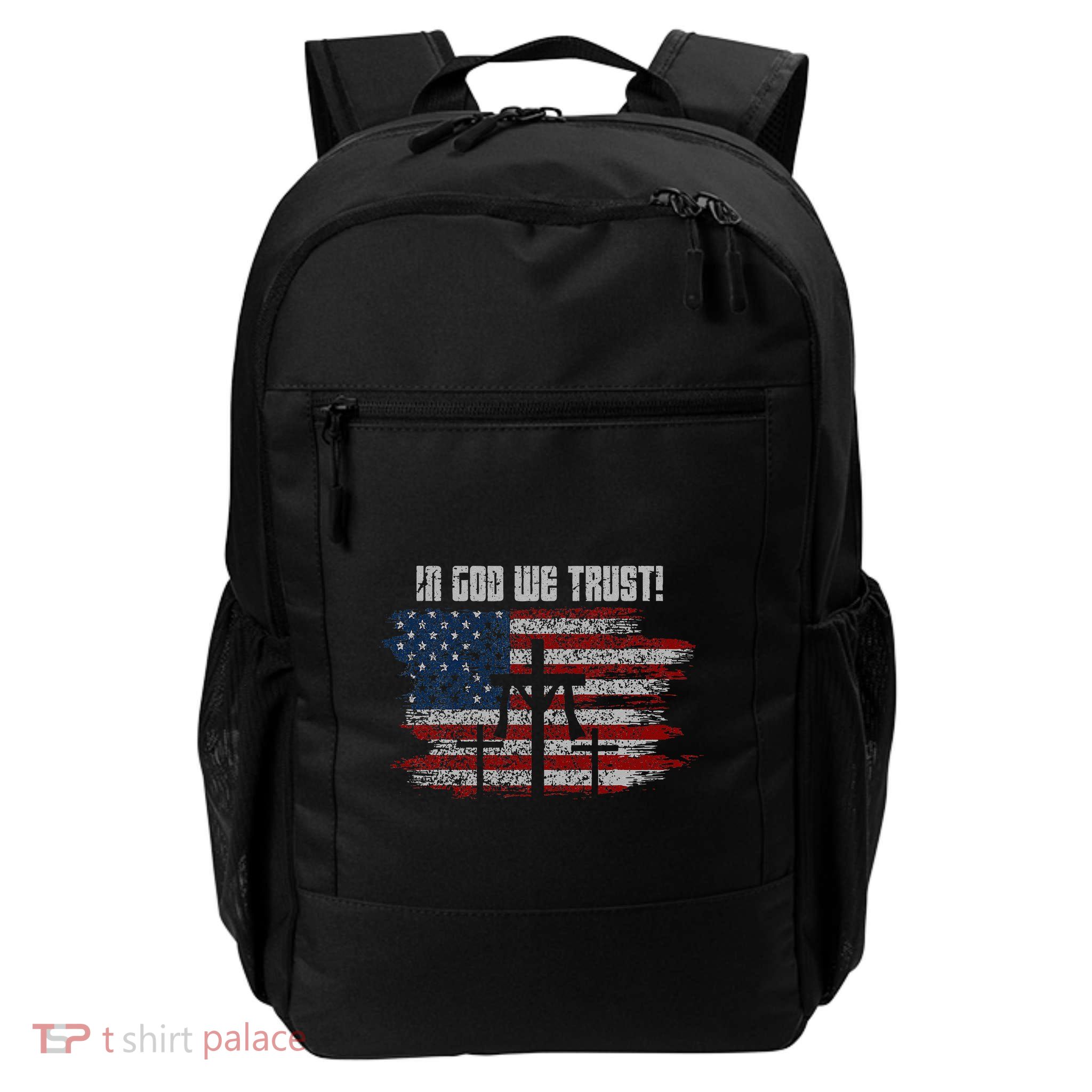 In God We Trust American Christian Bible Verse Backpack