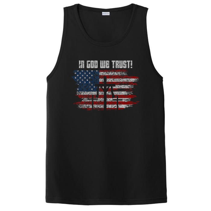 In God We Trust American Christian Bible Verse PosiCharge Competitor Tank