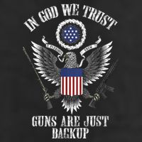 In God We Trust Guns Are Just Backup Golf Towel