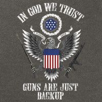In God We Trust Guns Are Just Backup Cotton Canvas Backpack