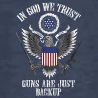 In God We Trust Guns Are Just Backup Vector Backpack