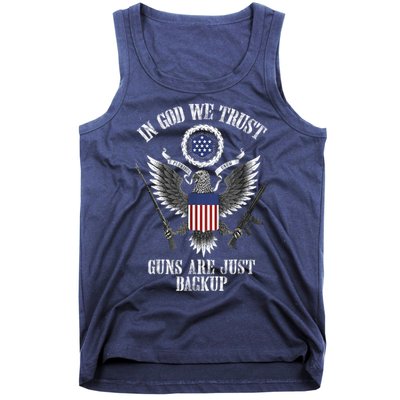 In God We Trust Guns Are Just Backup Tank Top