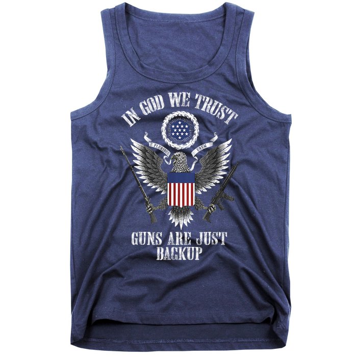 In God We Trust Guns Are Just Backup Tank Top