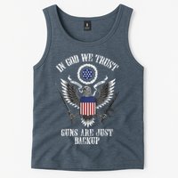 In God We Trust Guns Are Just Backup Tank Top