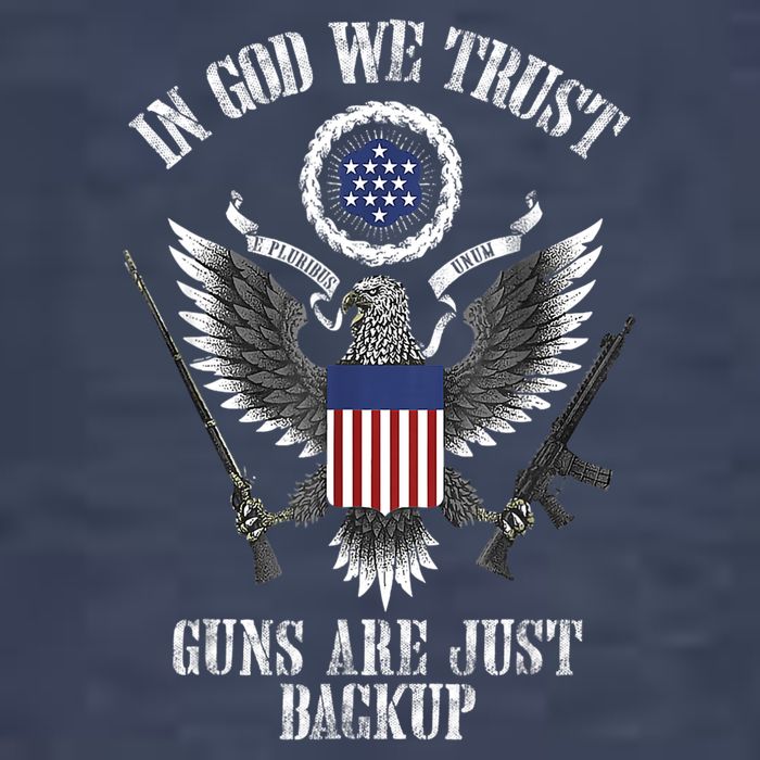 In God We Trust Guns Are Just Backup Womens T-Shirt