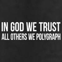 In God We Trust All Others We Polygraph Gift 7 Panel Mesh Trucker Snapback Hat