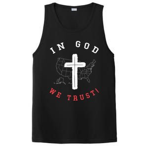 In God We Trust American Christian Bible Verse Gift PosiCharge Competitor Tank