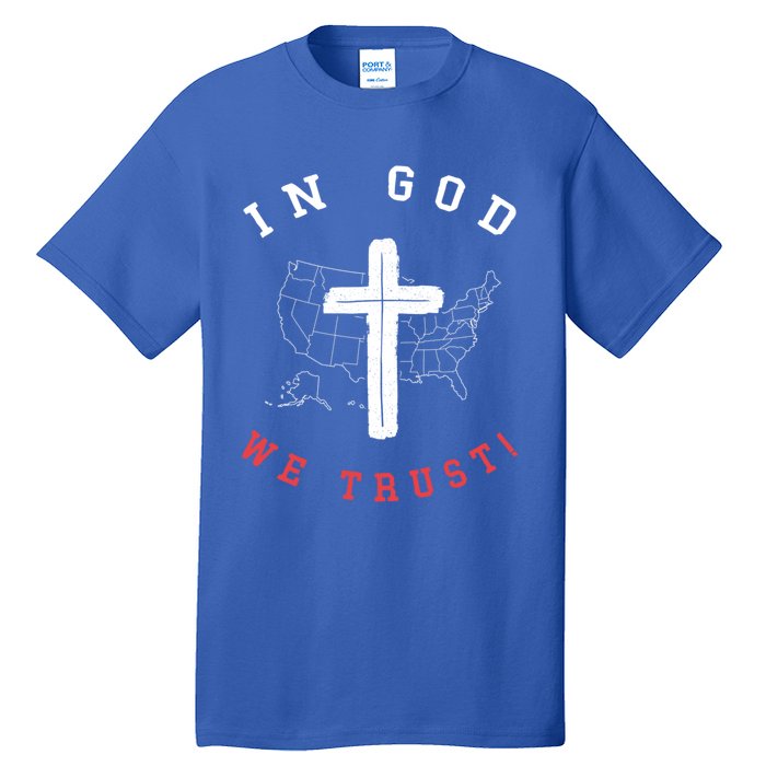 In God We Trust American Christian Bible Verse Gift Tall T-Shirt