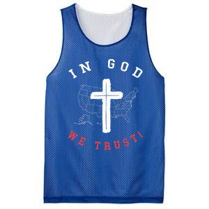 In God We Trust American Christian Bible Verse Gift Mesh Reversible Basketball Jersey Tank