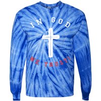 In God We Trust American Christian Bible Verse Gift Tie-Dye Long Sleeve Shirt