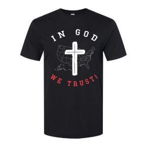 In God We Trust American Christian Bible Verse Gift Softstyle CVC T-Shirt