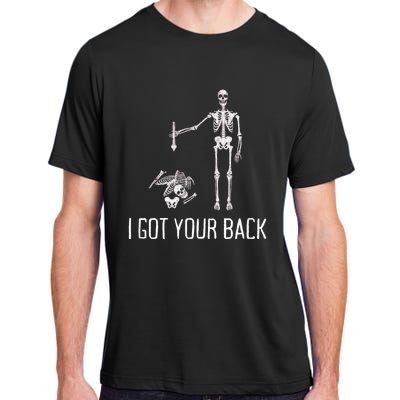 I Got Your Back Funny Halloween Skeleton Adult ChromaSoft Performance T-Shirt