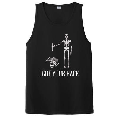 I Got Your Back Funny Halloween Skeleton PosiCharge Competitor Tank