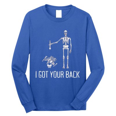 I Got Your Back Funny Halloween Skeleton Long Sleeve Shirt