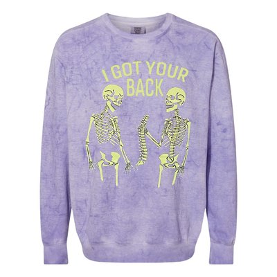 I Got Your Back Halloween Skeleton Skull Sarcastic Colorblast Crewneck Sweatshirt