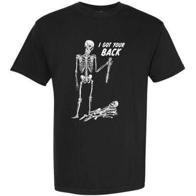 I Got Your Back Halloween Skeleton Garment-Dyed Heavyweight T-Shirt