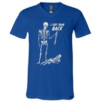 I Got Your Back Halloween Skeleton V-Neck T-Shirt