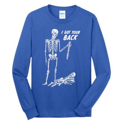 I Got Your Back Halloween Skeleton Tall Long Sleeve T-Shirt