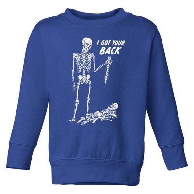 I Got Your Back Halloween Skeleton Toddler Sweatshirt