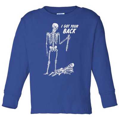 I Got Your Back Halloween Skeleton Toddler Long Sleeve Shirt