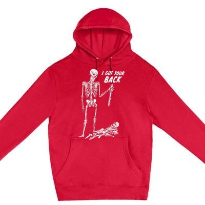 I Got Your Back Halloween Skeleton Premium Pullover Hoodie