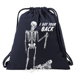 I Got Your Back Halloween Skeleton Drawstring Bag