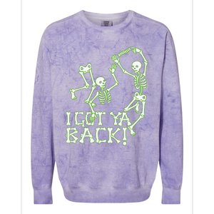 I Got Ya Back Skeleton Glowing In The Dark Colorblast Crewneck Sweatshirt