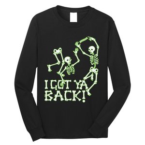 I Got Ya Back Skeleton Glowing In The Dark Long Sleeve Shirt