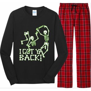 I Got Ya Back Skeleton Glowing In The Dark Long Sleeve Pajama Set