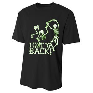 I Got Ya Back Skeleton Glowing In The Dark Performance Sprint T-Shirt