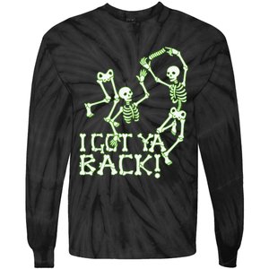 I Got Ya Back Skeleton Glowing In The Dark Tie-Dye Long Sleeve Shirt