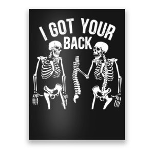 I Got Your Back Funny Skeleton Spine Halloween Costume Poster