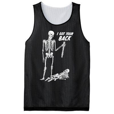 I Got Your Back Halloween Skeleton Skull Sarcastic Mesh Reversible Basketball Jersey Tank