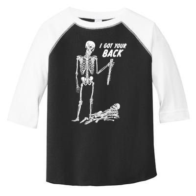 I Got Your Back Halloween Skeleton Skull Sarcastic Toddler Fine Jersey T-Shirt