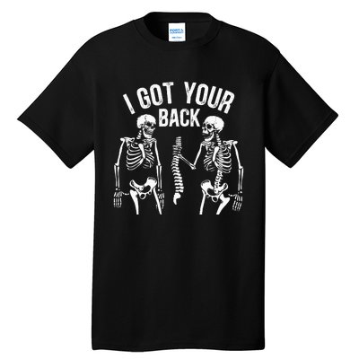 I Got Your Back Funny Skeleton Spine Halloween Costume Tall T-Shirt