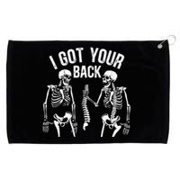 I Got Your Back Funny Skeleton Spine Halloween Costume Grommeted Golf Towel