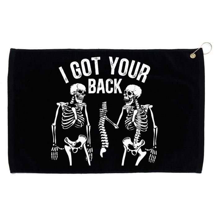 I Got Your Back Funny Skeleton Spine Halloween Costume Grommeted Golf Towel