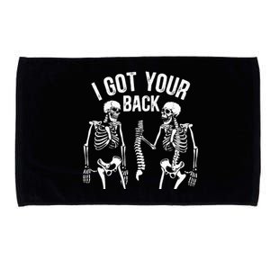 I Got Your Back Funny Skeleton Spine Halloween Costume Microfiber Hand Towel