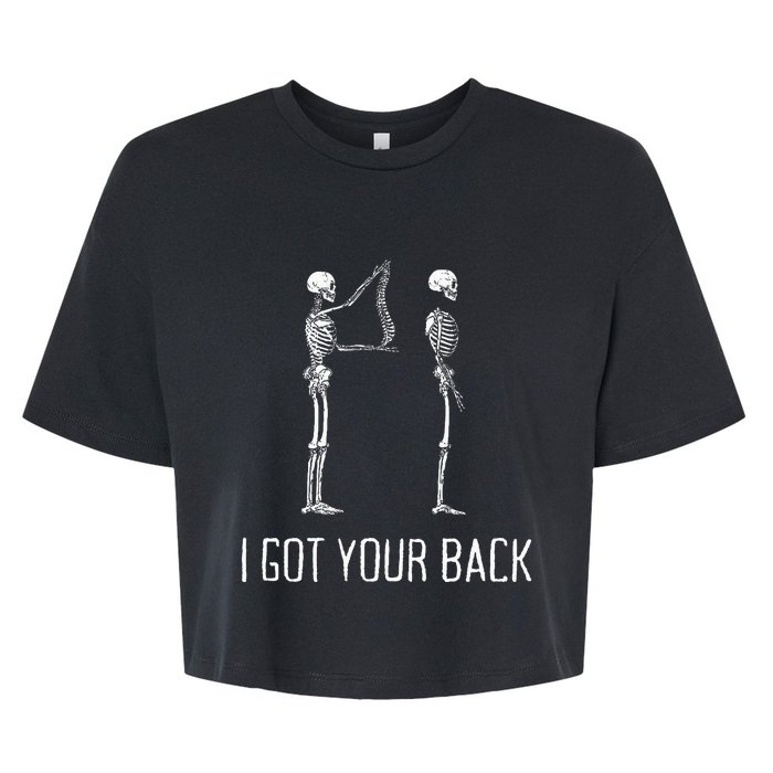 I Got Your Back Funny Skeleton Bella+Canvas Jersey Crop Tee