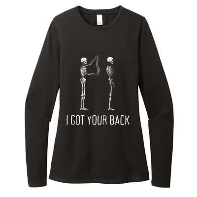 I Got Your Back Funny Skeleton Womens CVC Long Sleeve Shirt