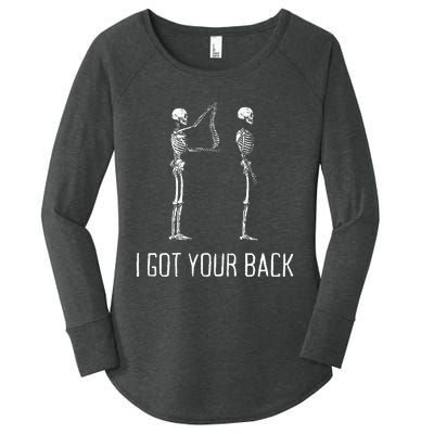 I Got Your Back Funny Skeleton Women's Perfect Tri Tunic Long Sleeve Shirt