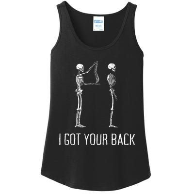 I Got Your Back Funny Skeleton Ladies Essential Tank