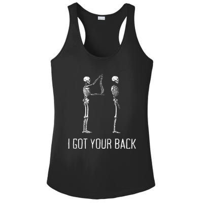 I Got Your Back Funny Skeleton Ladies PosiCharge Competitor Racerback Tank