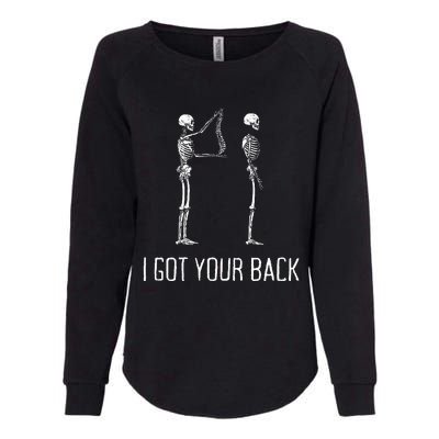 I Got Your Back Funny Skeleton Womens California Wash Sweatshirt