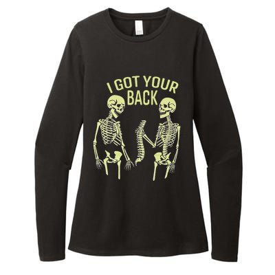 I Got Your Back Halloween Skeleton Skull Sarcastic Womens CVC Long Sleeve Shirt