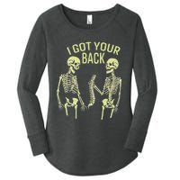 I Got Your Back Halloween Skeleton Skull Sarcastic Women's Perfect Tri Tunic Long Sleeve Shirt