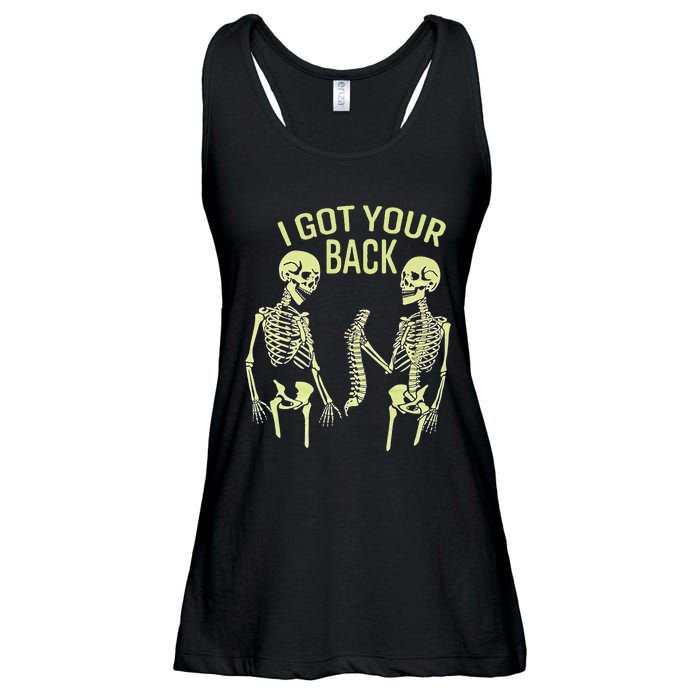 I Got Your Back Halloween Skeleton Skull Sarcastic Ladies Essential Flowy Tank