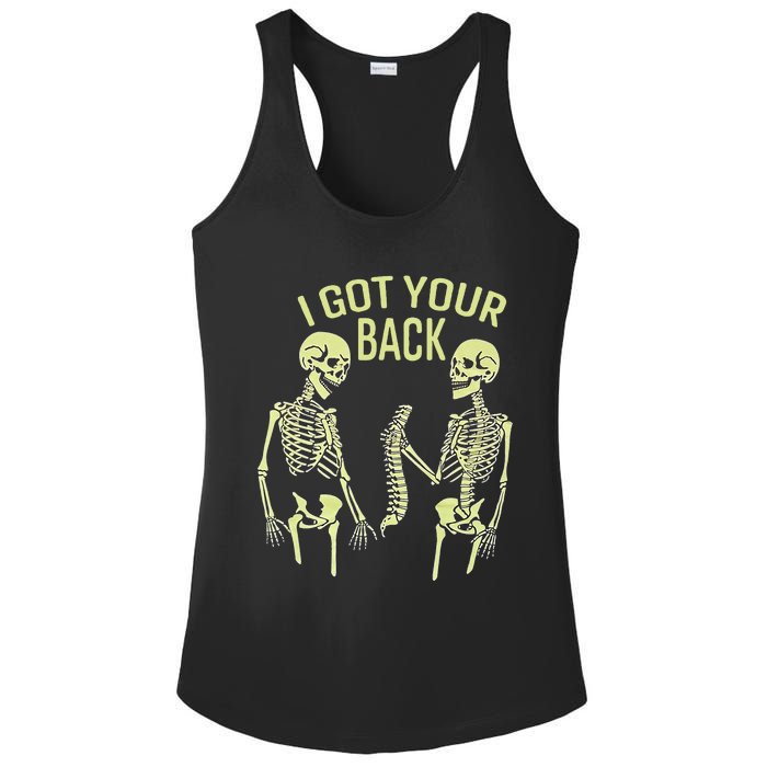 I Got Your Back Halloween Skeleton Skull Sarcastic Ladies PosiCharge Competitor Racerback Tank